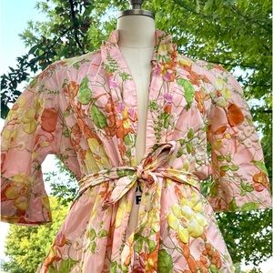 Floral Pink Midcentury House Coat /Robe/Dress 🌸💕